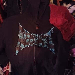 Kids Black and Blue Graphic Hoodie